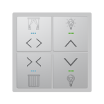 Сенсорный выключатель, 4 клавиши White (RGB подсветка) Сенсорный выключатель, 4 клавиши White (RGB подсветка)