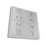 Сенсорный выключатель, 4 клавиши White (RGB подсветка) Сенсорный выключатель, 4 клавиши White (RGB подсветка)