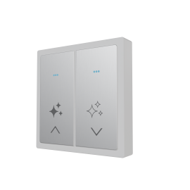 Сенсорный выключатель, 2 клавиши White (RGB подсветка) Сенсорный выключатель, 2 клавиши White (RGB подсветка)