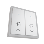 Сенсорный выключатель, 2 клавиши White (RGB подсветка) Сенсорный выключатель, 2 клавиши White (RGB подсветка)