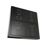 Сенсорный выключатель, 4 клавиши Black (RGB подсветка)