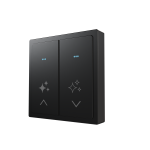 Сенсорный выключатель, 2 клавиши Black (RGB подсветка)